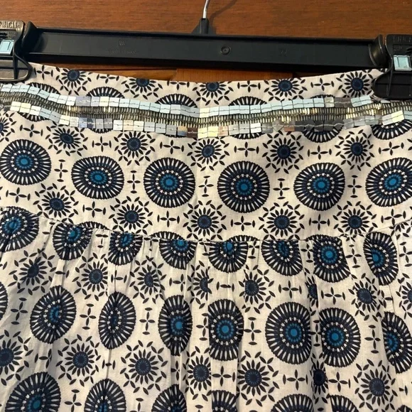 Tory Burch Maxi Skirt in Blue/White (Size 2) - Picture 4 of 10